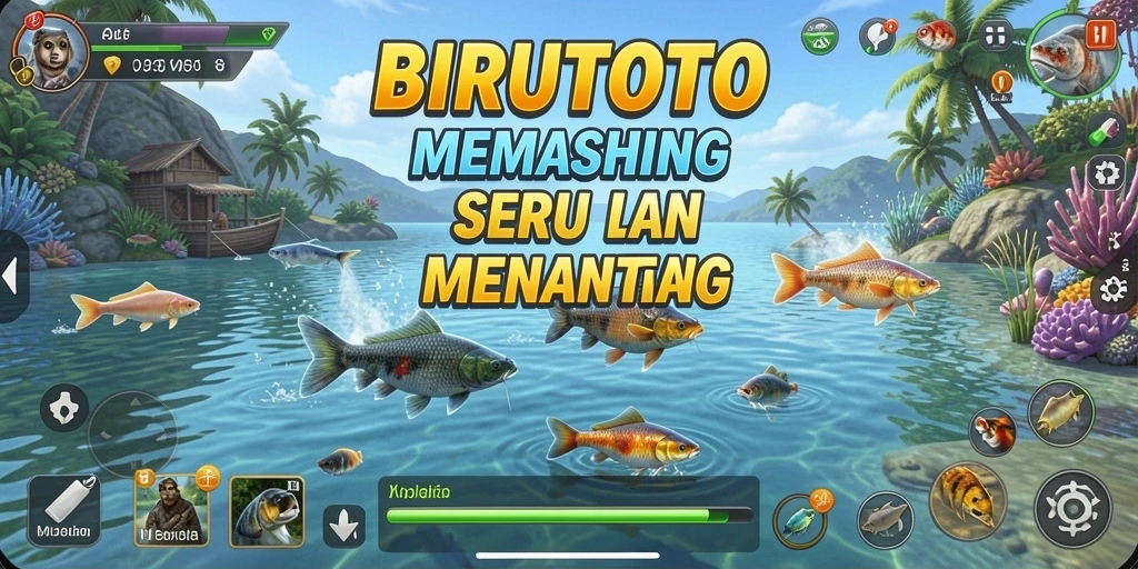 Tampilan menarik dari gameplay BIRUTOTO dengan suasana memancing yang menyenangkan.