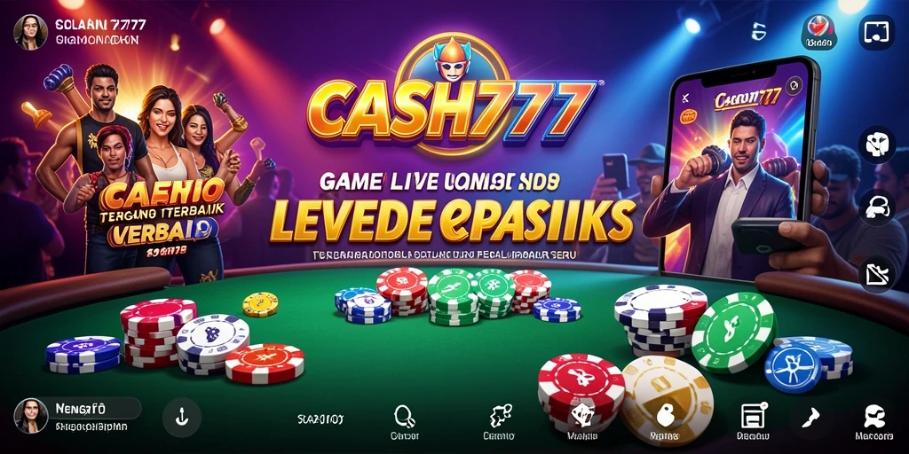 Menampilkan dealer profesional dan suasana dalam kasino langsung.