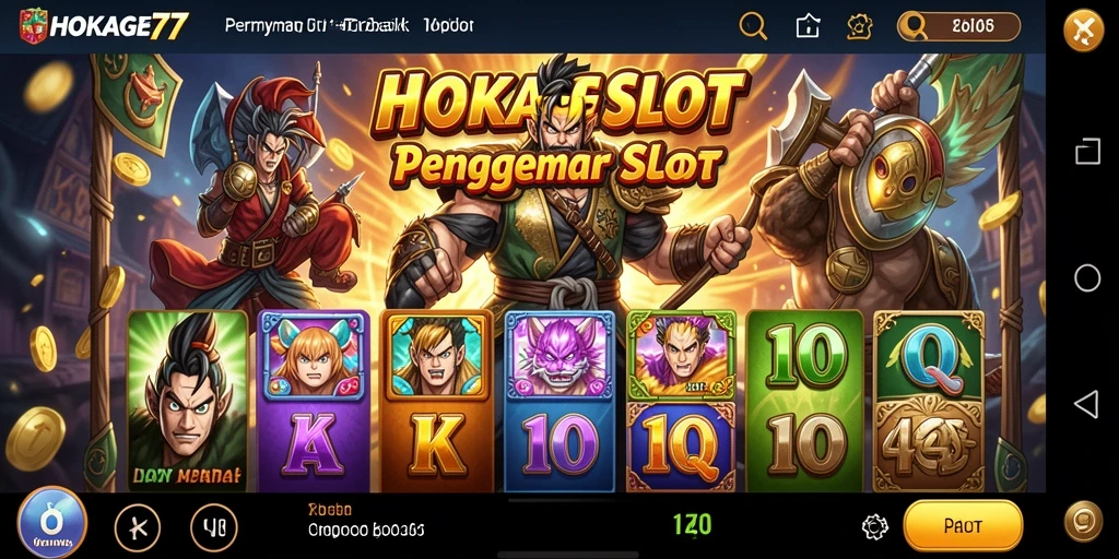 Tampilan gameplay menarik dari HOKAGE77 dengan tema Slot beraneka ragam.